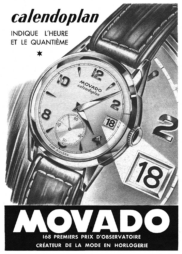 Advert Movado 1950