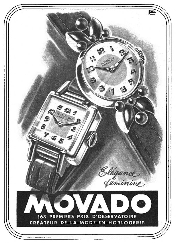 Advert Movado 1950