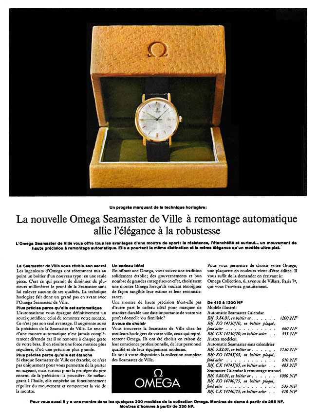 Advert Omega 1962