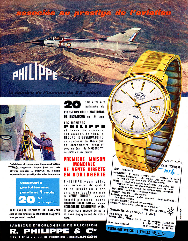 Advert Philippe 1962