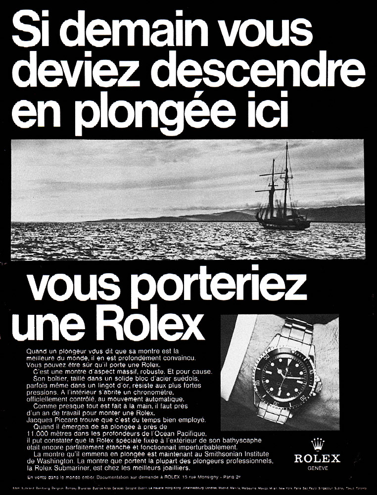 Advert Rolex 1968