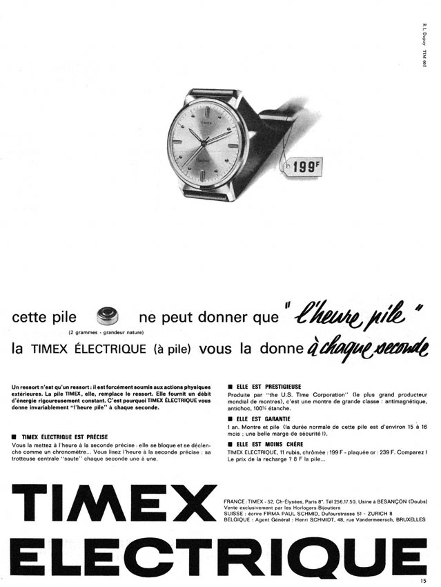 Advert Timex 1964