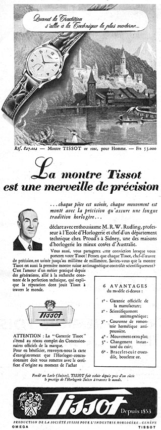 Advert Tissot 1951