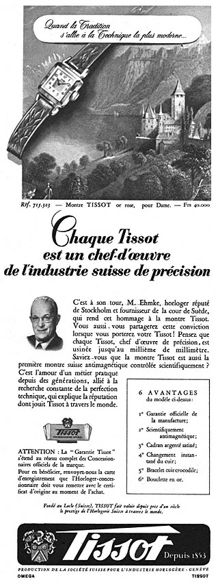 Advert Tissot 1951
