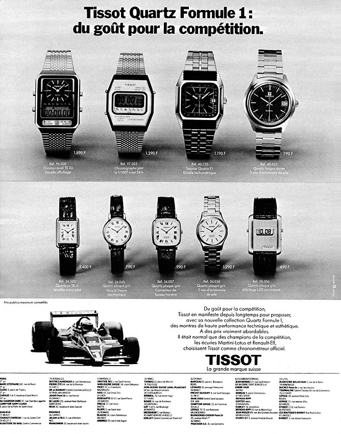 Advert Tissot 1979