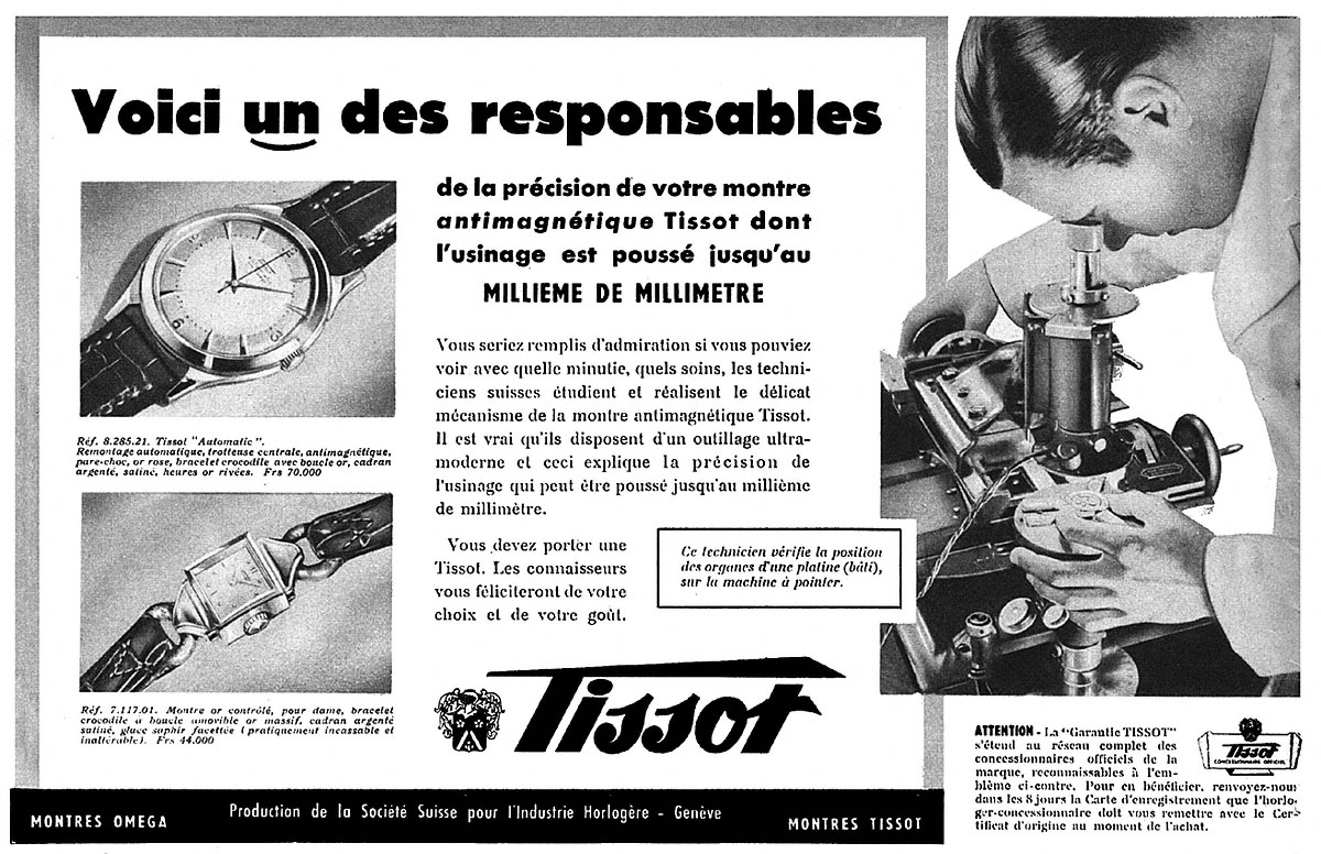 Advert Tissot 1954