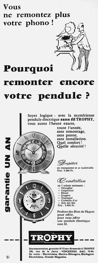 Advert Trophy 1958