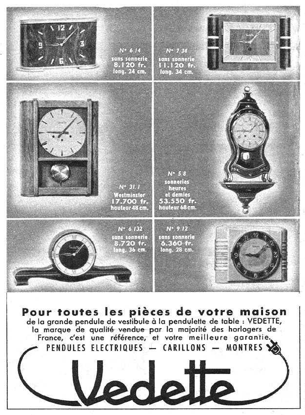 Advert Vedette 1954