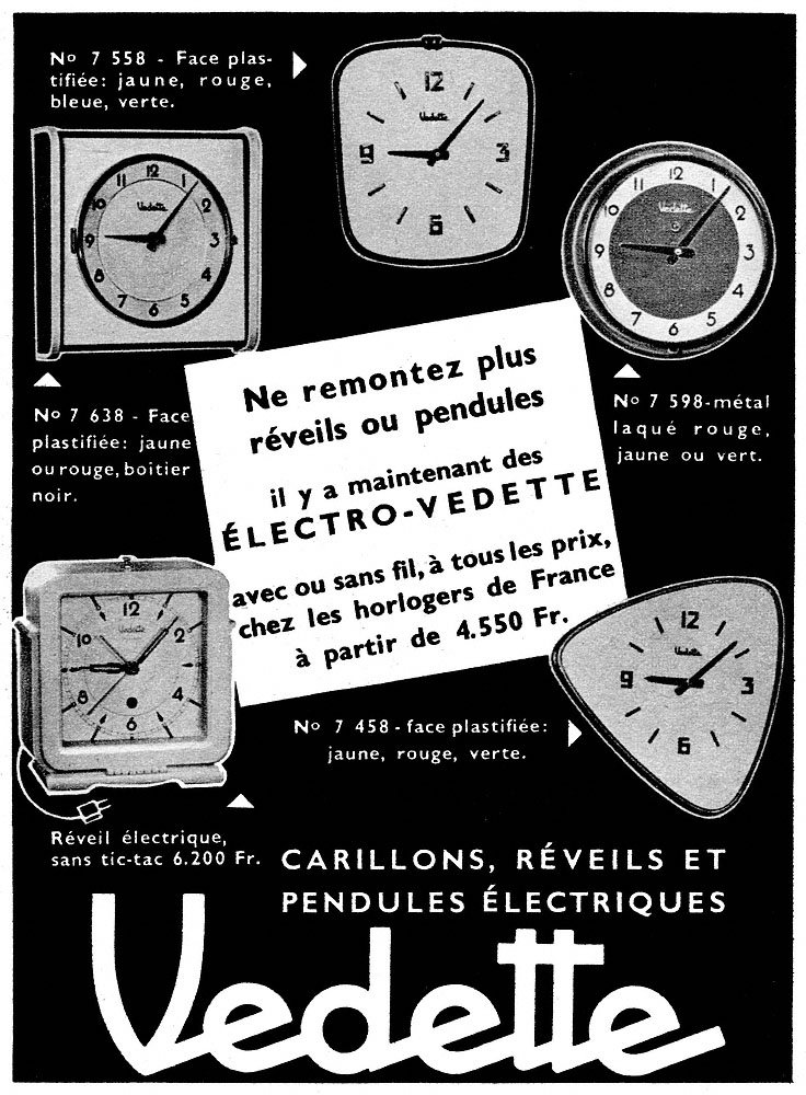 Advert Vedette 1958