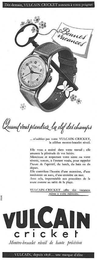 Advert Vulcain 1952