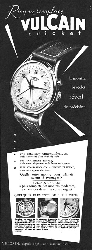 Advert Vulcain 1954