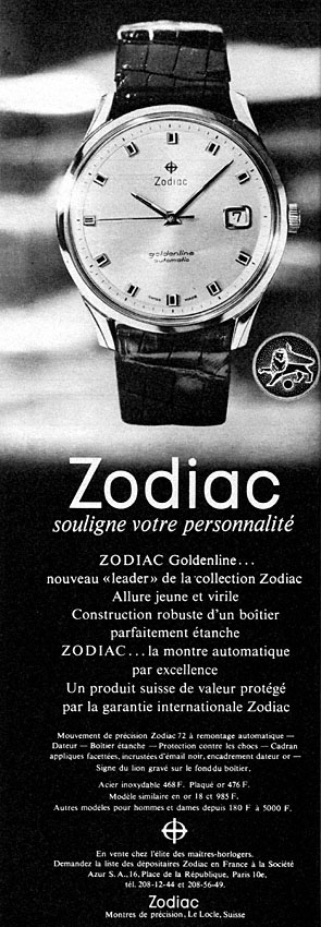Advert Zodiac 1965