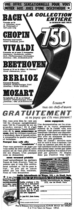 Advert Guilde Int. du disque 1955