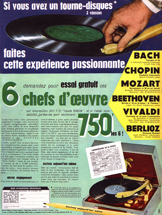 Advert Guilde Int. du disque 1956