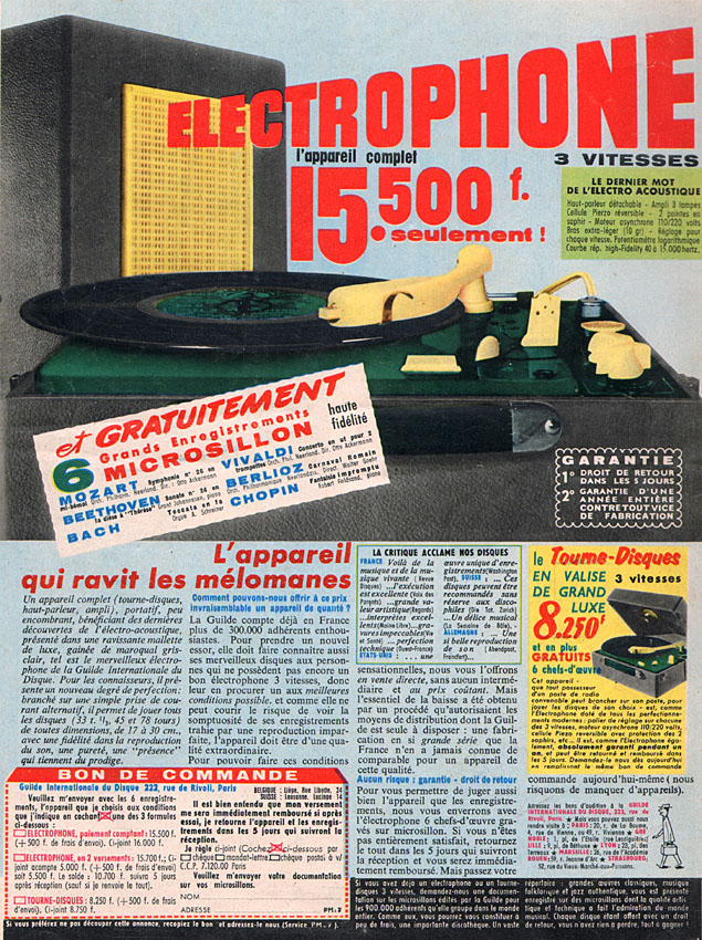 Advert Guilde Int. du disque 1957