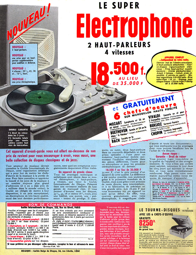 Advert Guilde Int. du disque 1957