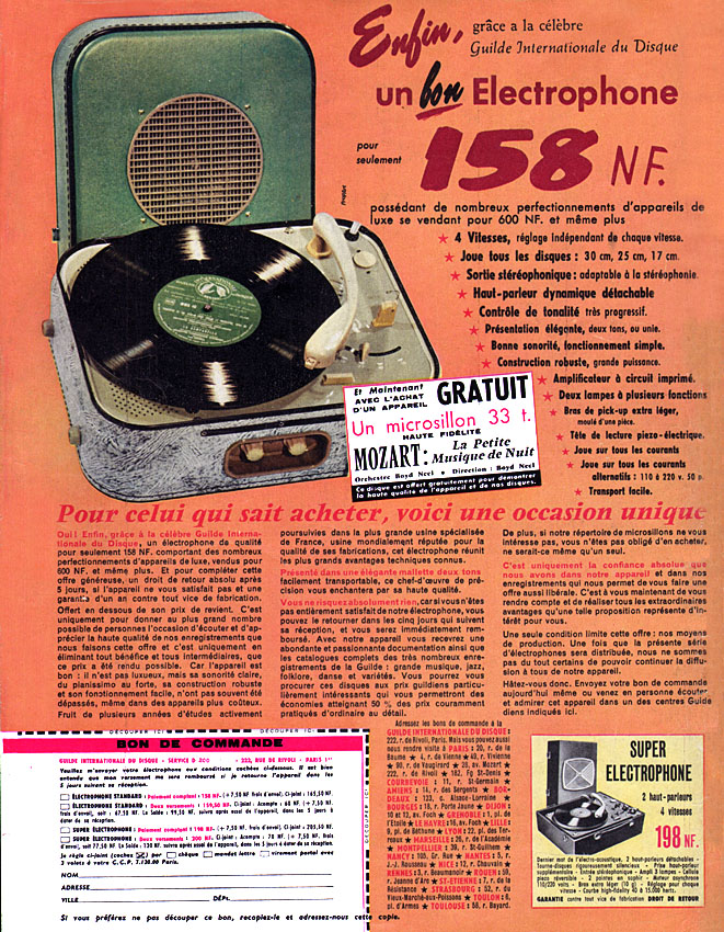 Advert Guilde Int. du disque 1960