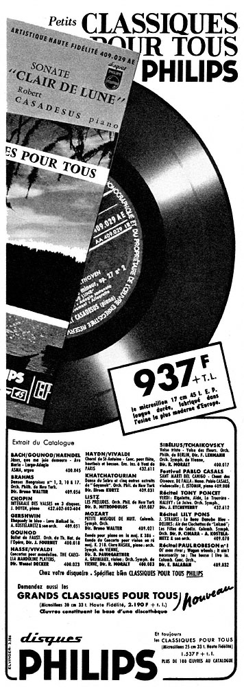 Advert Philips 1958