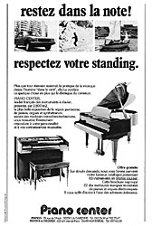 Advert Piano Center 1977