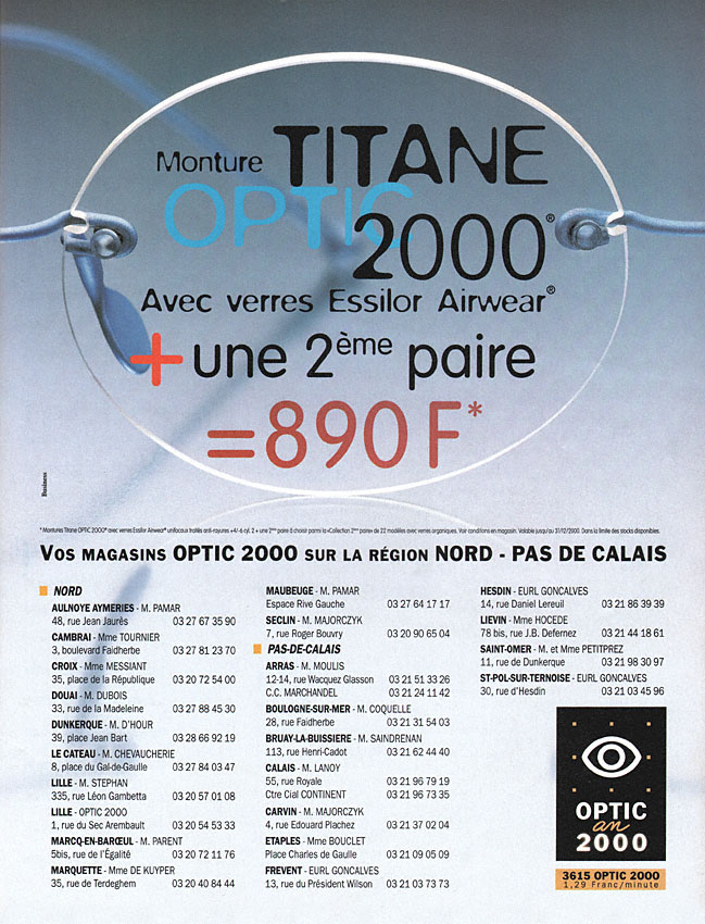 Advert Optic 2000 1999