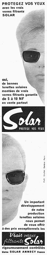 Advert Solar 1960