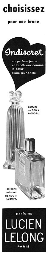 Advert Lucien Lelong 1956
