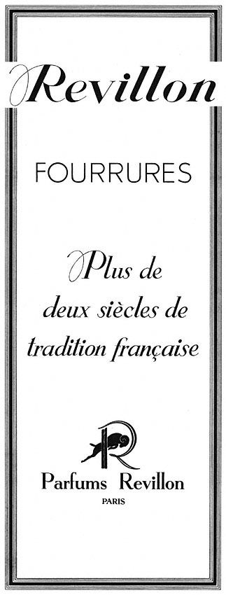 Advert Revillon 1949