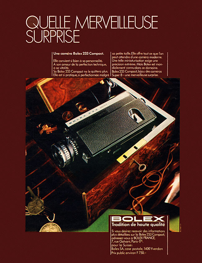 Advert Bolex 1971