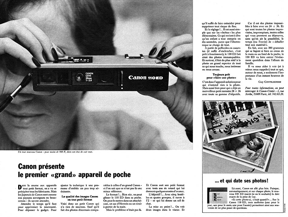 Advert Canon 1975