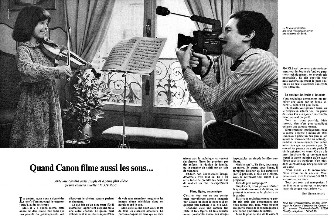 Advert Canon 1977