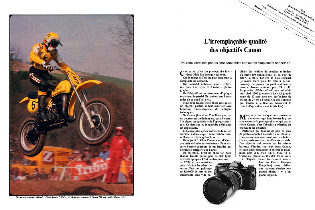 Advert Canon 1979