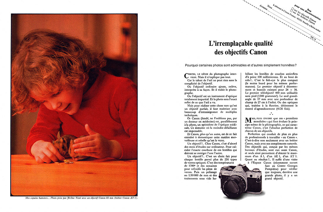 Advert Canon 1979