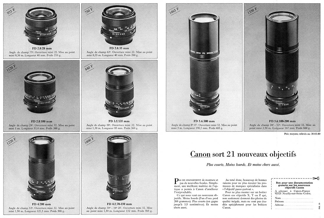 Advert Canon 1980