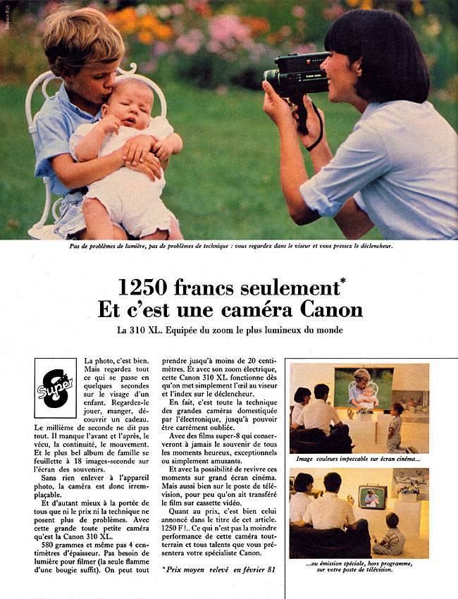 Advert Canon 1981