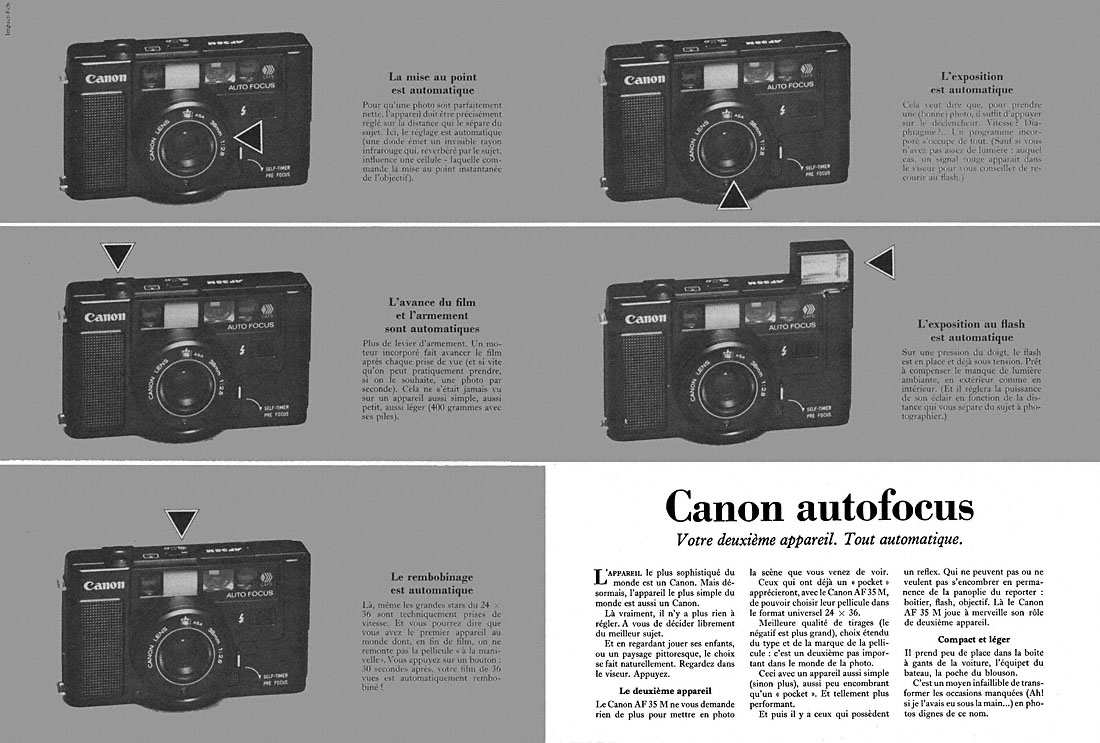 Advert Canon 1982