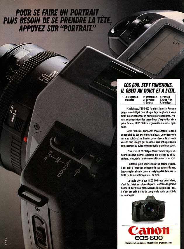 Advert Canon 1989