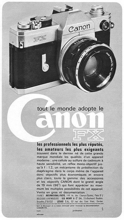 Advert Canon 1964