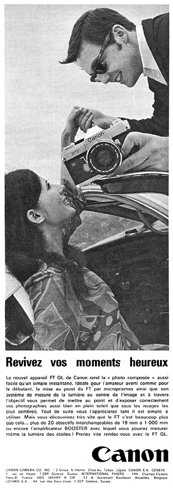 Advert Canon 1967