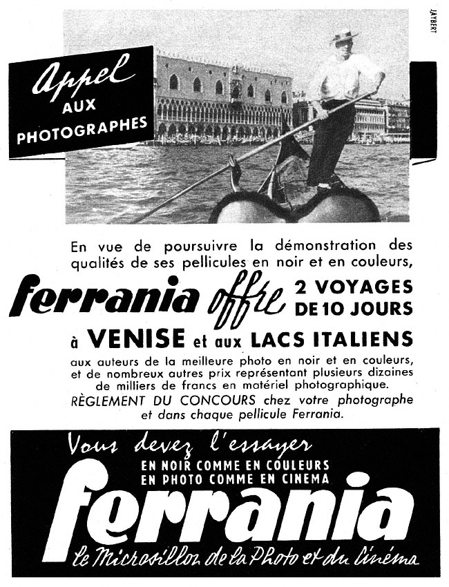 Advert Ferrania 1955