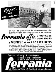 Advert Ferrania 1955