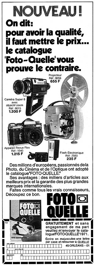 Advert Foto Quelle 1971