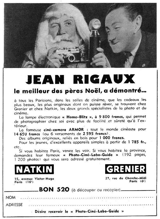 Advert Grenier Natkin 1954