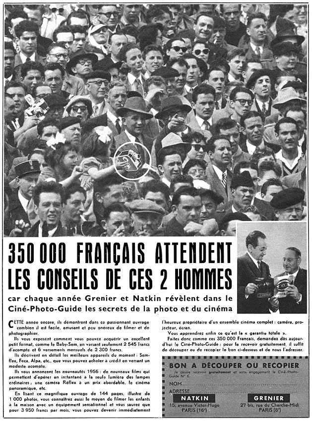 Advert Grenier Natkin 1956