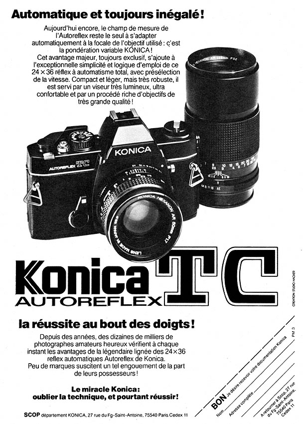 Advert Konica 1977