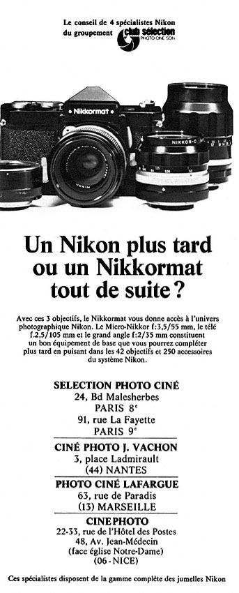 Advert Nikon 1973