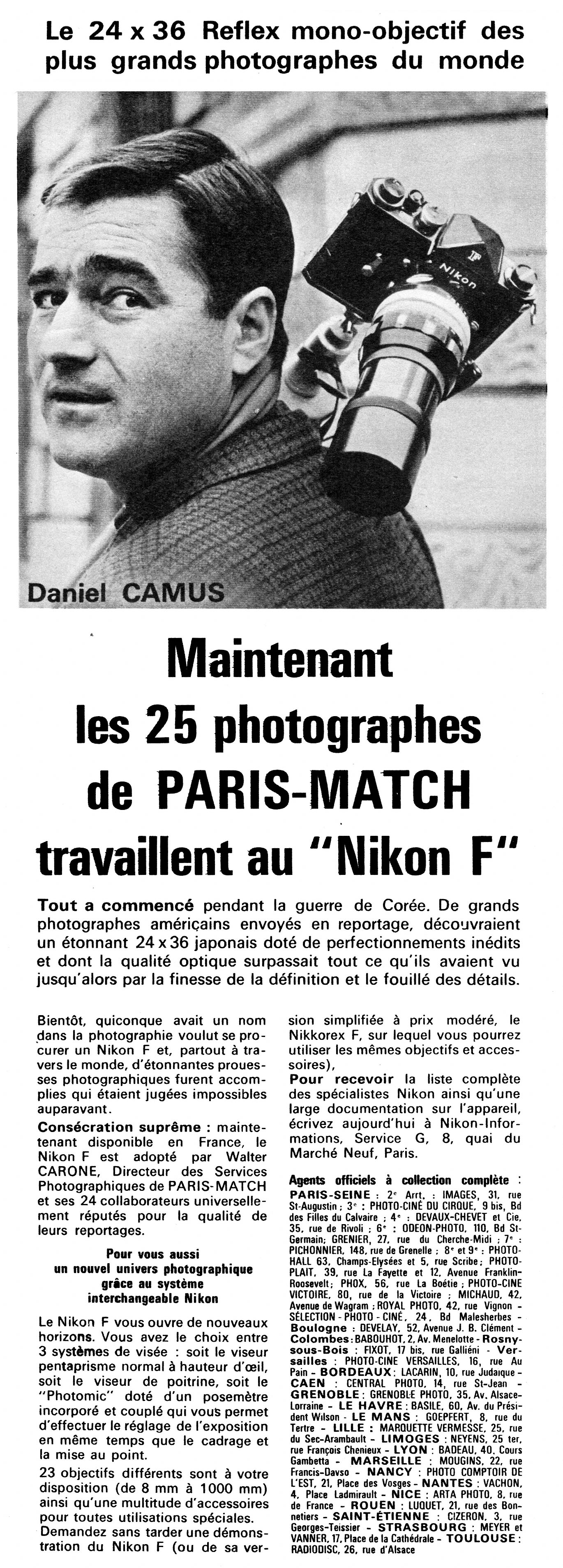 Advert Nikon 1964