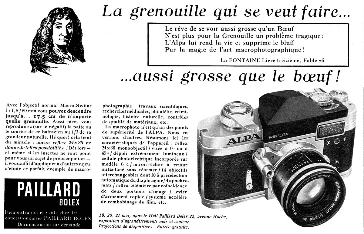 Advert Paillard 1962