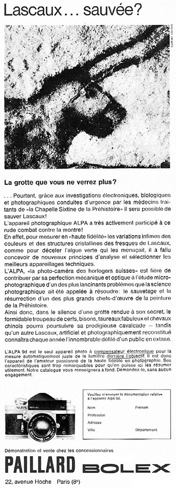 Advert Paillard 1965