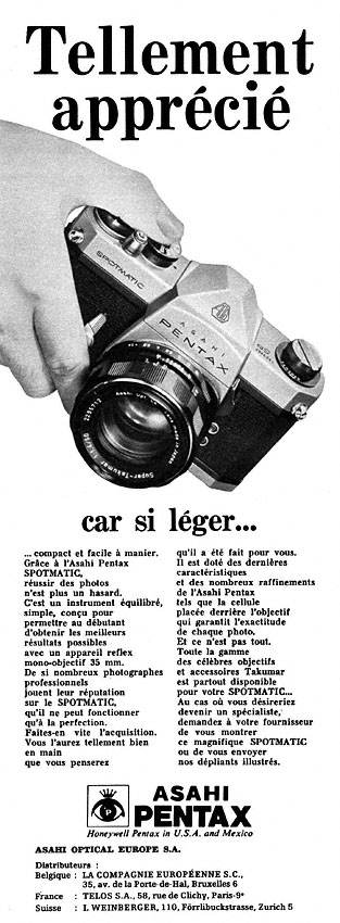 Advert Pentax 1968