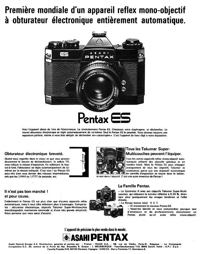 Advert Pentax 1972